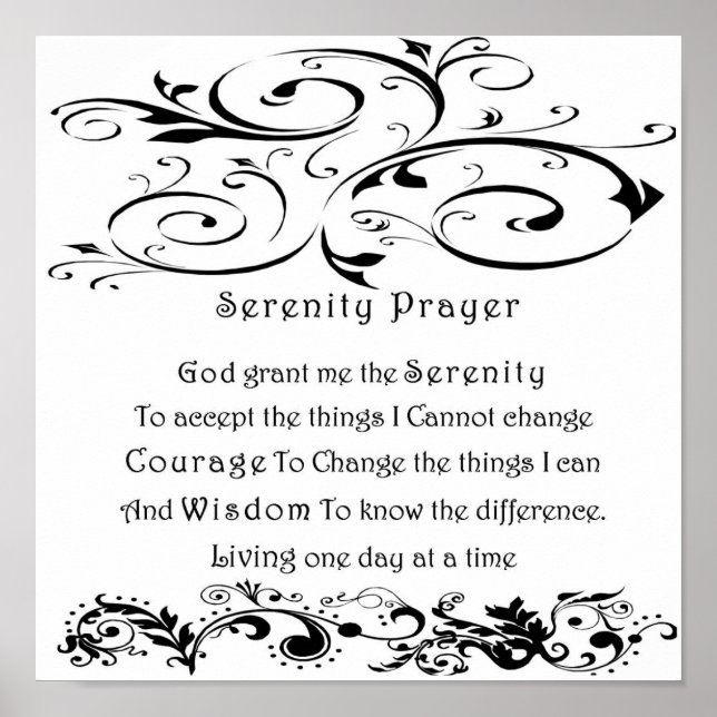Serenity Prayer Poster (Vorne)