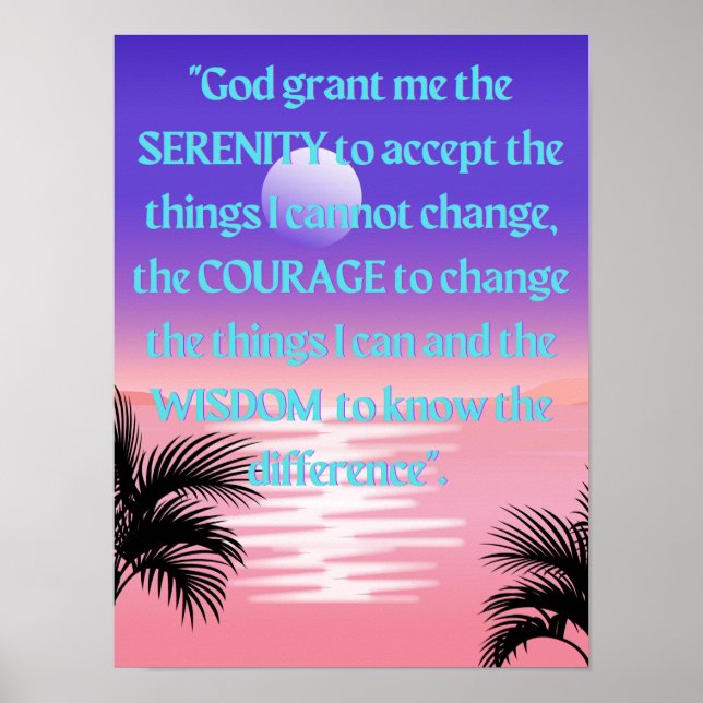 Serenity Prayer Poster (Vorne)