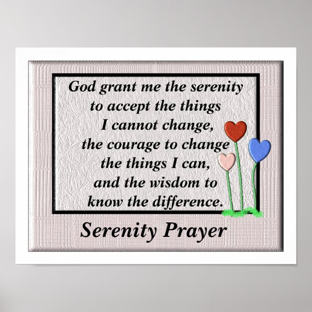 Serenity Prayer Poster (Vorne)