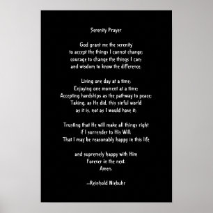 Serenity Prayer Poster