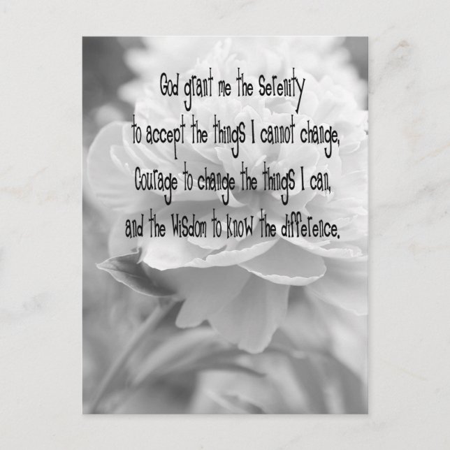 Serenity Prayer Postkarte (Vorderseite)