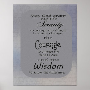 Serenity Prayer -- print Poster