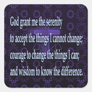 Serenity Prayer Quadratischer Aufkleber