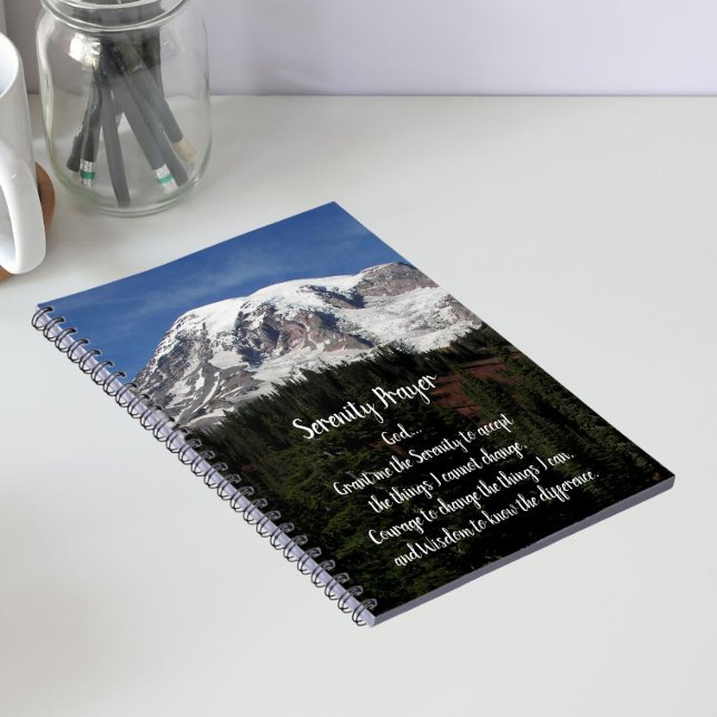 Serenity Prayer Rainier Foto Notebook Notizblock (In Situ)