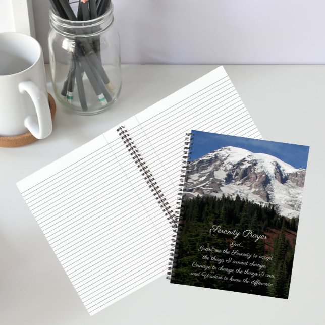 Serenity Prayer Rainier Foto Notebook Notizbuch (In Situ)