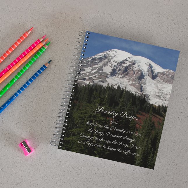 Serenity Prayer Rainier Foto Notebook Notizbuch (In Situ)