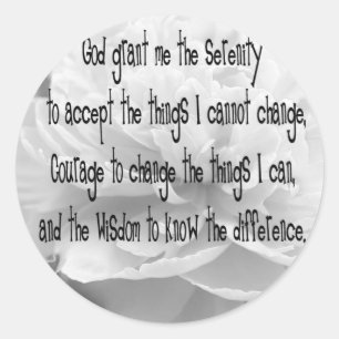 Serenity Prayer Runder Aufkleber