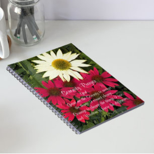 Serenity Prayer Sonnenhüte Floral Notizblock