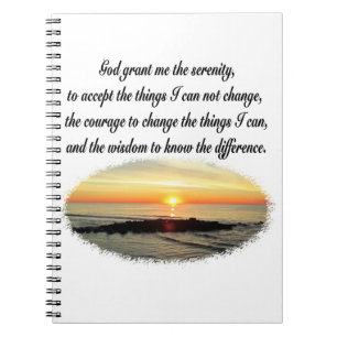 SERENITY PRAYER SUNRISE FOTO DESIGN NOTIZBLOCK