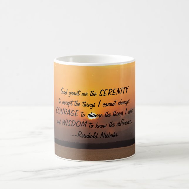 Serenity Prayer Sunset Tasse (Mittel)