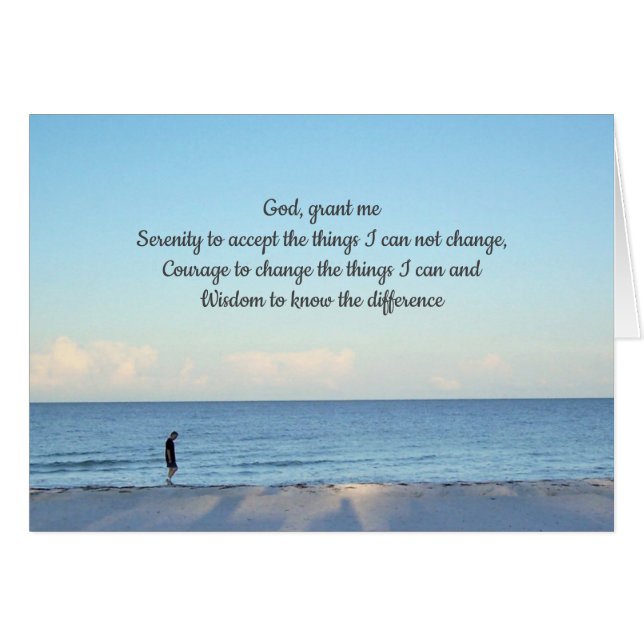 Serenity Prayer Sympathy Card (Vorderseite (Horizontal))