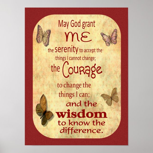 Serenity Prayer Version 3 — Poster Art (Vorne)