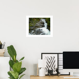 Serenity Prayer Wald Wasserfall Fotografie Poster