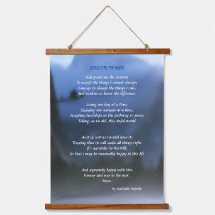 Serenity Prayer Wandteppich Mit Holzrahmen