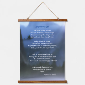 Serenity Prayer Wandteppich Mit Holzrahmen