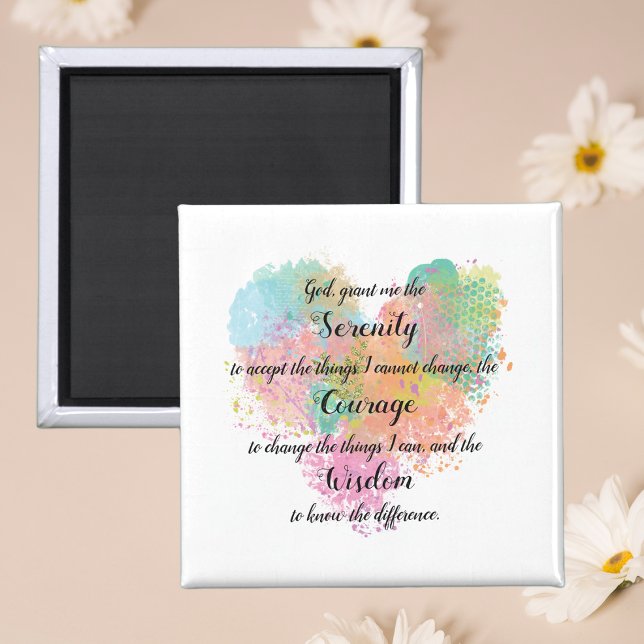 Serenity Prayer Watercolor Magnet (Von Creator hochgeladen)