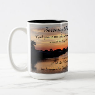SERENITY PRAYER ZWEIFARBIGE TASSE