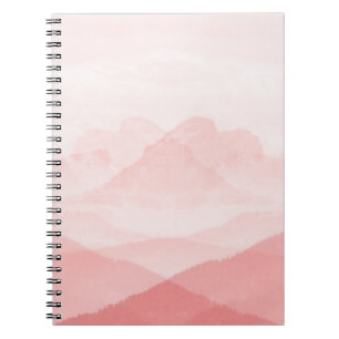 Serenity Romantische Pink Landschaft Notizblock