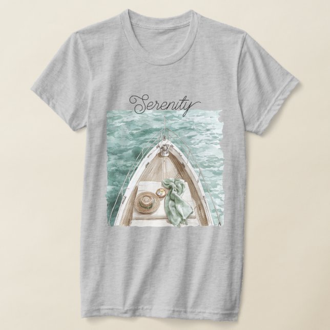 Serenity Ruhe Ozean Boot T-Shirt (Ablage )