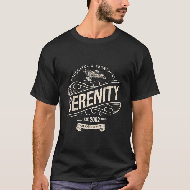 Serenity Sgling And Transport Firefly T-Shirt (Vorderseite)
