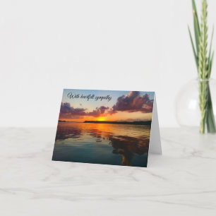 Serenity-Sonnenuntergangs-See-"Mit herzlichem Beil Karte