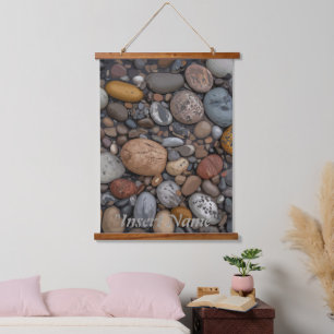 Serenity Stones Wandteppich Mit Holzrahmen