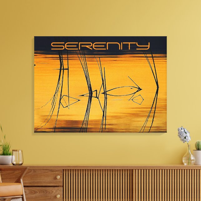 Serenity Stretch Canvas Print Leinwanddruck (Insitu (Wohnzimmer))