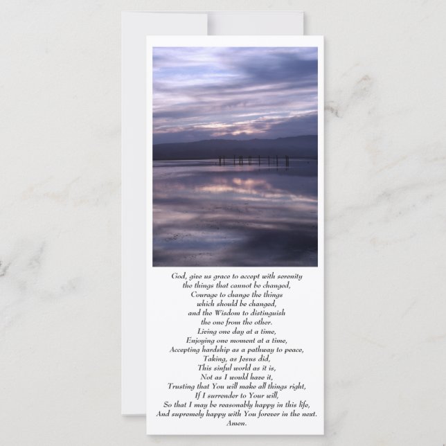 Serenity Sunset Rack Card (Vorderseite)