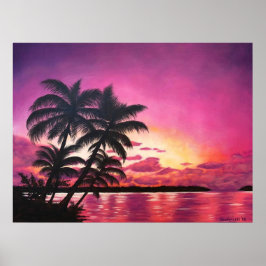 "Serenity" Tropical Island Ocean Art Poster Print