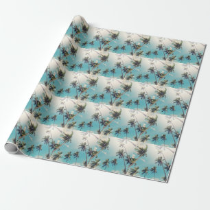 Serenity Tropische Strandlandschaft Geschenkpapier