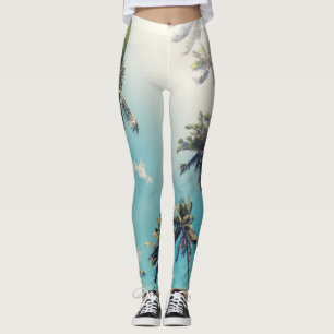 Serenity Tropische Strandlandschaft Leggings