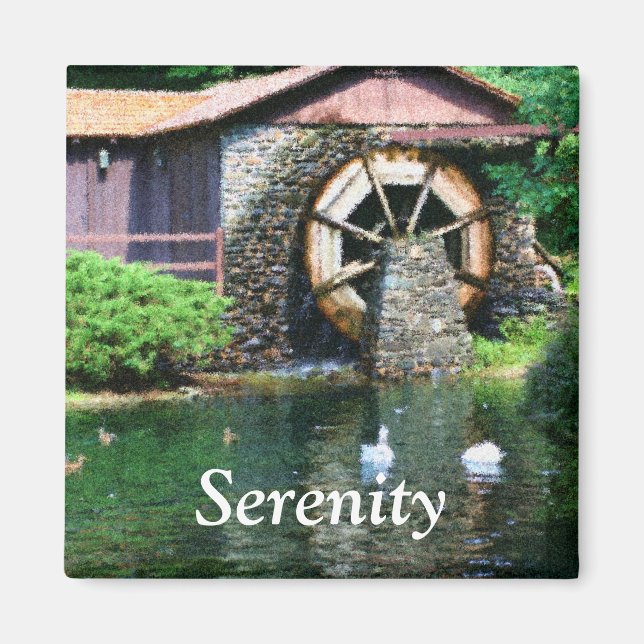 Serenity Water Wheel Inspiration Magnet (Vorne)