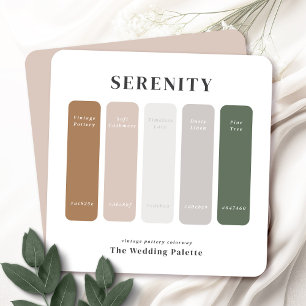 Serenity Wedding Suite   Palette der Farbpalette Einladung