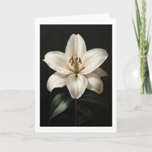 Serenity White Lily - Elegante Tribute to Floral Einladung