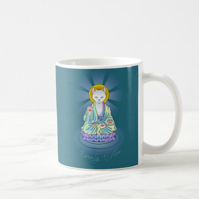 Serenitymeow-buddhistische Katzen-Tasse Tasse (Rechts)