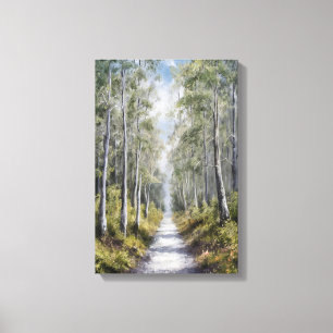 Serenwaldpfad - ruhige Landschaft Kunst, Dichtung Leinwanddruck