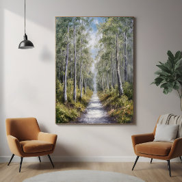 Serenwaldpfad - ruhige Landschaft Kunst, Dichtung  Poster