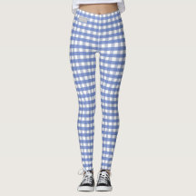 SERESHKI SAMMLUNG blaue Gingham-Leggings