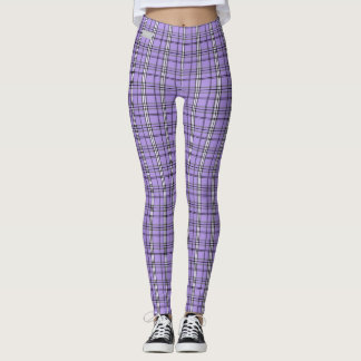 SERESHKI SAMMLUNG lila karierte Leggings