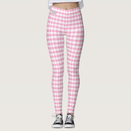 SERESHKI SAMMLUNG Rosa-Gingham-Leggings Leggings