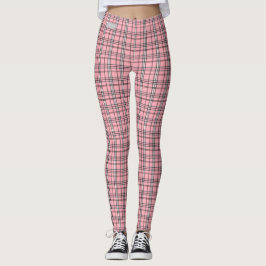 SERESHKI SAMMLUNG Rosa-karierte Leggings