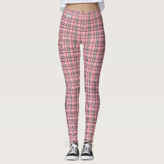 SERESHKI SAMMLUNG Rosa-karierte Leggings