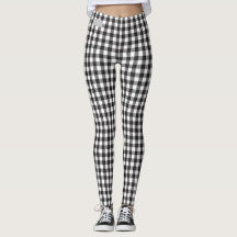 SERESHKI SAMMLUNG Schwarz-Gingham-Leggings