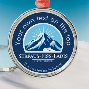 Serfaus‑Fiss‑Ladis Österreich Skiurlaubsmedaille Ornament Aus Metall