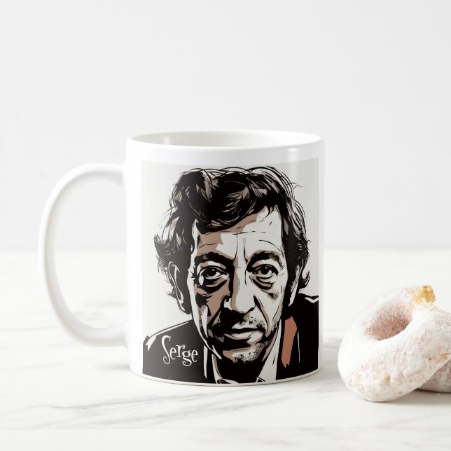Serge Gainsbourg Kaffeetasse (Mit Donut)