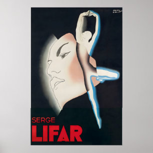 Serge Lifar Balletttänzer Vintage-Werbung Poster