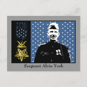 Sergeant Alvin York - Ehrenmedaille Postkarte