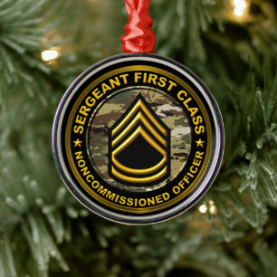 Sergeant First Class Christmas Ornament Aus Metall
