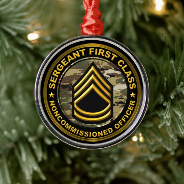 Sergeant First Class Christmas Ornament Aus Metall (Baum)
