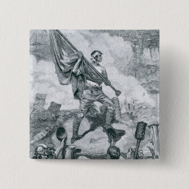 Sergeant-Jaspis am Kampf des Forts Moultrie Button (Vorderseite)